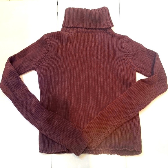 Banana Republic 💯 cotton knit aubergine turtleneck. Long sleeves. Size XS. - Picture 1 of 8